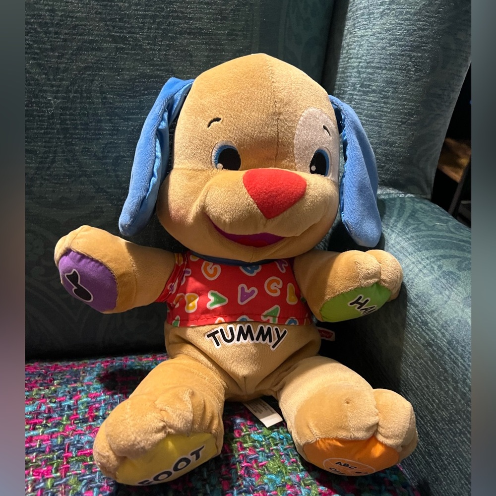 Fisher-Price Fisher Price Tummy Talking Dog Interactive Educational Learning Toy
